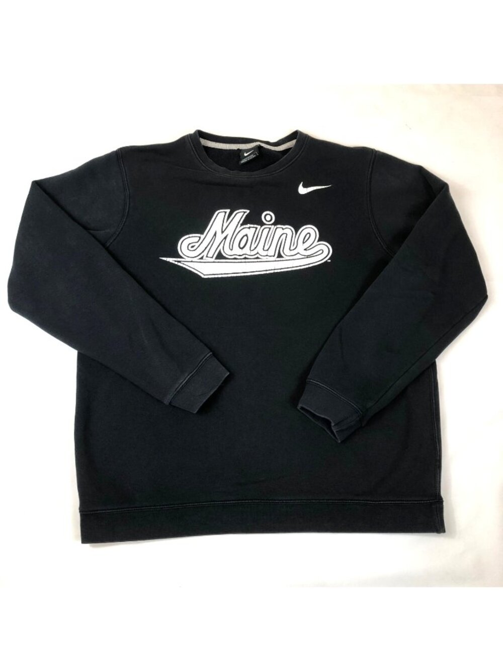 Nike University Maine Black Bears Navy Blue Crewneck Sweatshirt Size Medium